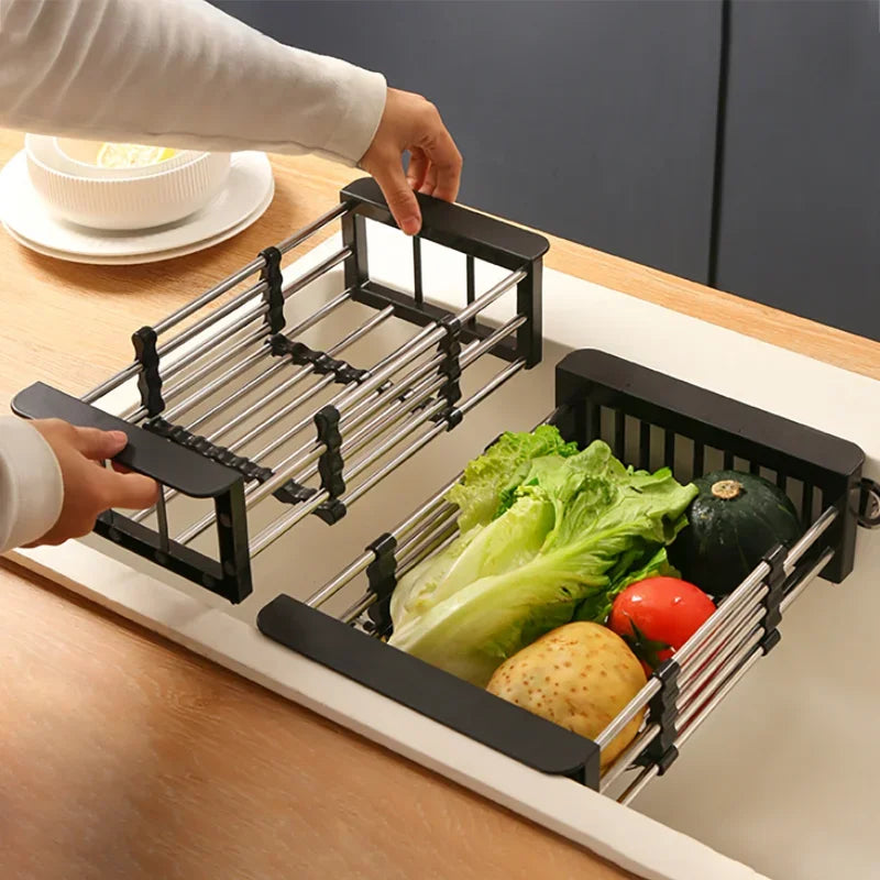 Retractable Sink Rack 26–46cm – Wash & Storage Basket