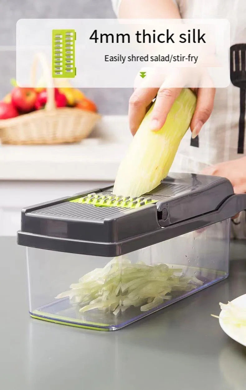 14/16-in-1 Multifunctional Vegetable Chopper & Slicer Kitchen Tool
