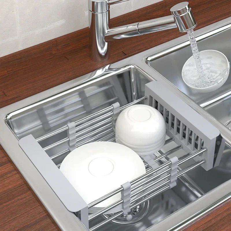 Retractable Sink Rack 26–46cm – Wash & Storage Basket