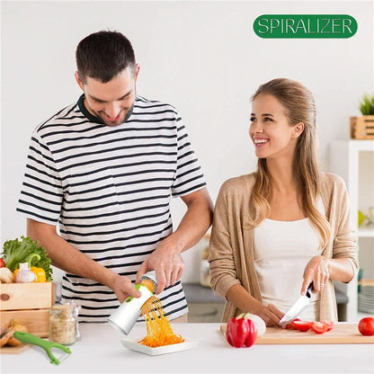 LMETJMA Heavy-Duty Spiral Vegetable Slicer – Zucchini & Pasta Noodle Maker