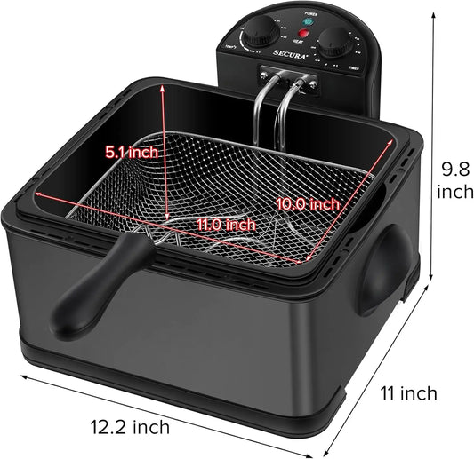 Stainless Steel Electric Fryer – 1700W