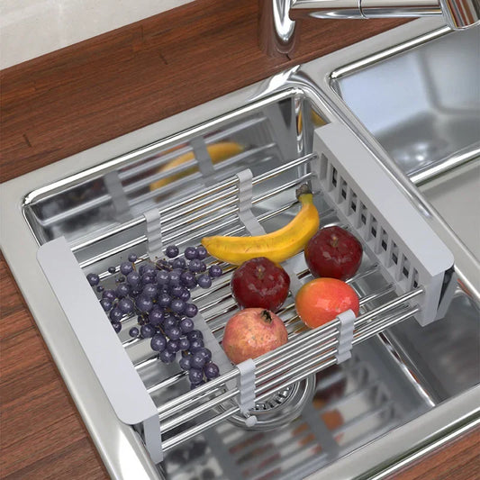 Retractable Sink Rack 26–46cm – Wash & Storage Basket